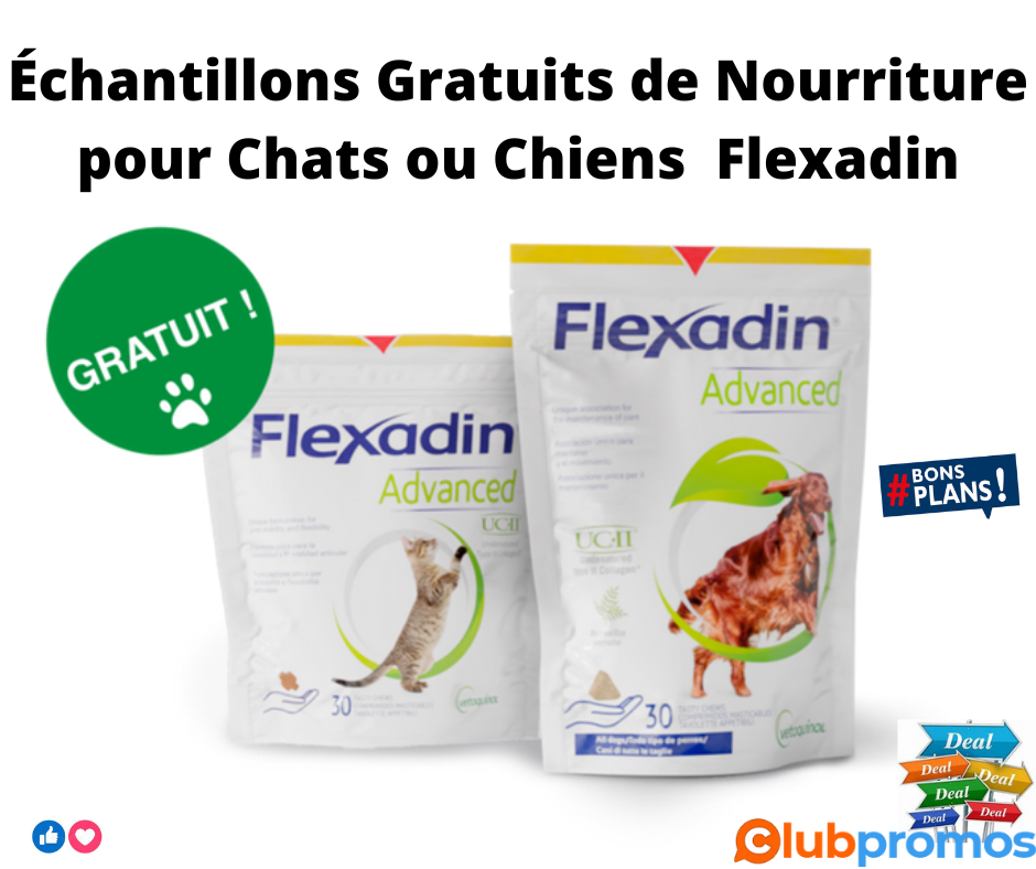 Échantillons Gratuits de Nourriture pour Chats ou Chiens Découvre les délices Flexadin.png