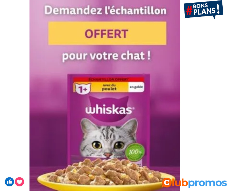 échantillon gratuit d'un sachet fraîcheur Whiskas pour votre chat .png