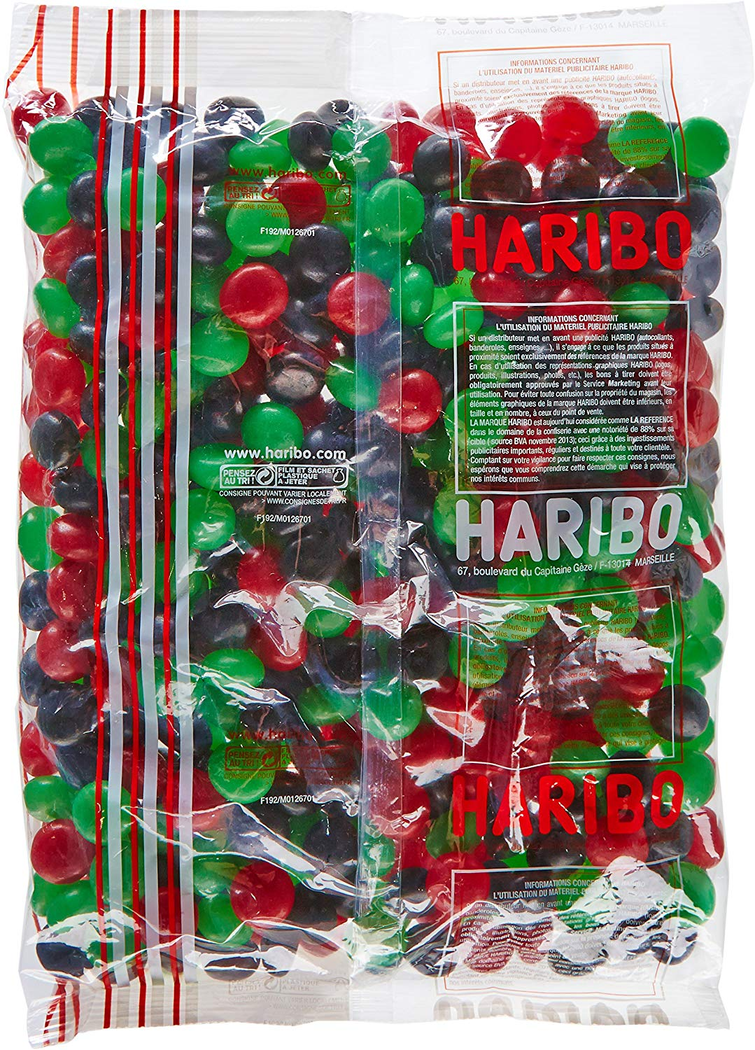 HARIBO - Fraizibus - Bonbons Dragéifiés Aromatisés aux Fruits Rouges -  Sachet Vrac 2 kg : : Epicerie