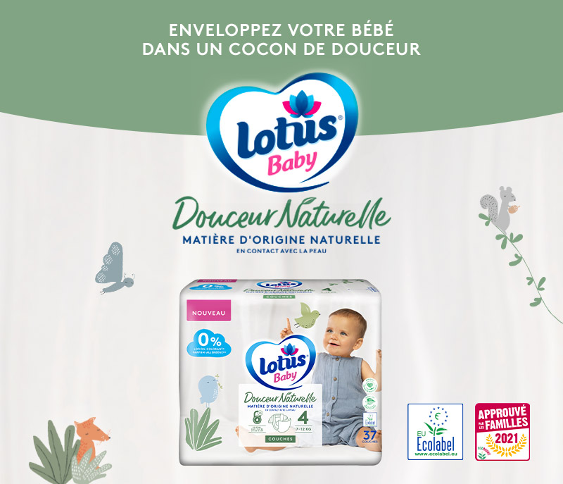 deal Test gratuit de 1800 PACK DE COUCHES LOTUS BABY DOUCEUR