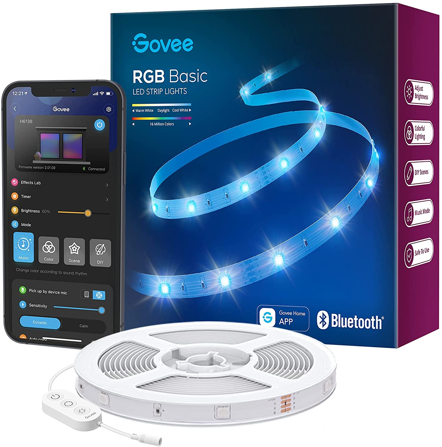 code promo Ruban LED Bluetooth GOVEE 10 mètres 9,50€ au lieu de 18,99