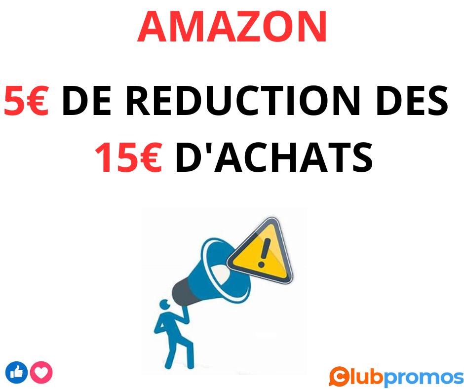 5€ de reduction dès 15€ d'achats bon plan Amaozn.png