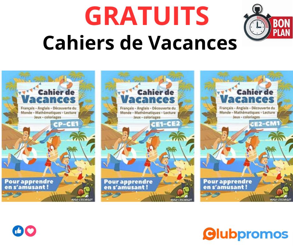 PDF Gratuits: 3 cahiers de coloriages de vacances (PDF)