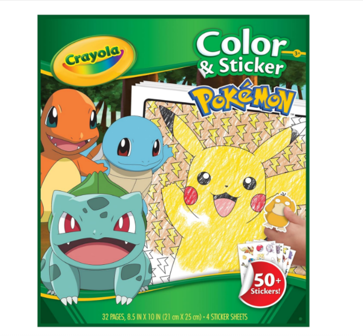 Album de Coloriage Crayola Pokémon avec Stickers - 32 pages et 4 feuilles d'autocollants.png