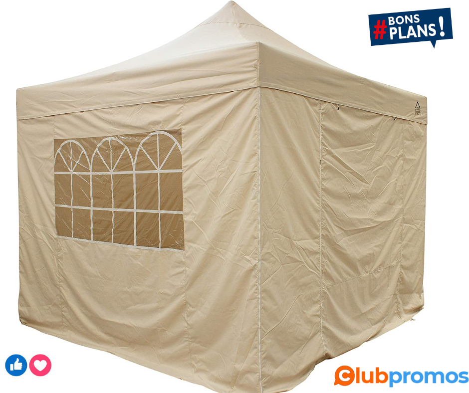 AllSeasonsGazebos Pavillon Ultra-résistant à Ouverture instantanée de 2.5m x 2.5m avec 4 Poids...png