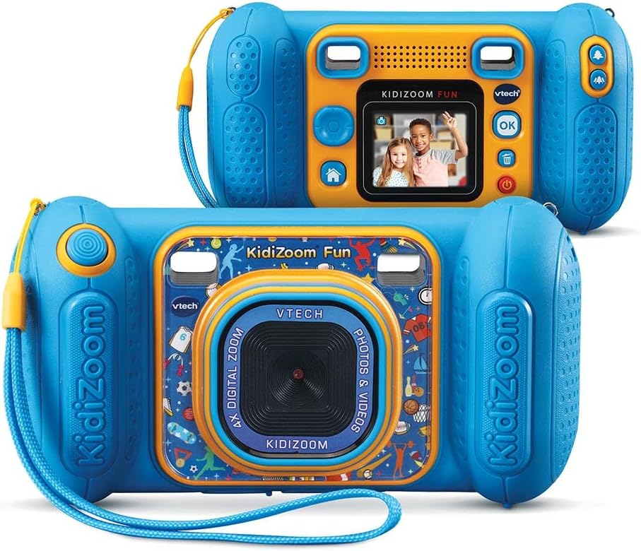 Appareil photo numérique enfant VTech KidiZoom Fun, 9 en 1, écran couleur, zoom x4, effets spéciaux, résistant aux chocs, promo Amazon