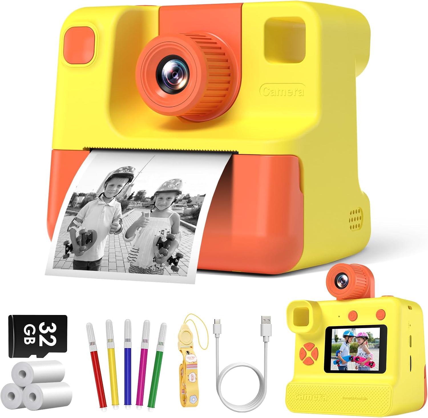 Appareil Photo Instantané Greenkinder Enfant 2.0 – Jaune, Bleu, Gris ou Rose – 19,59€ au lieu ...jpg