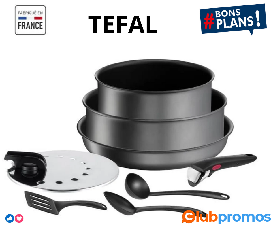 Batterie cuisine 8 pièces Tefal Ingenio L7619002 - Tous feux dont induction, Casserole, Poêles...png