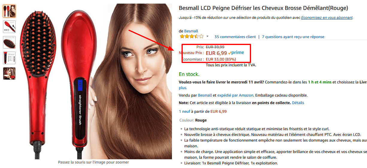 Besmall LCD Peigne Défriser les Cheveux Brosse Démêlant Rouge   Amazon.fr  Beauté et Parfum(1).png