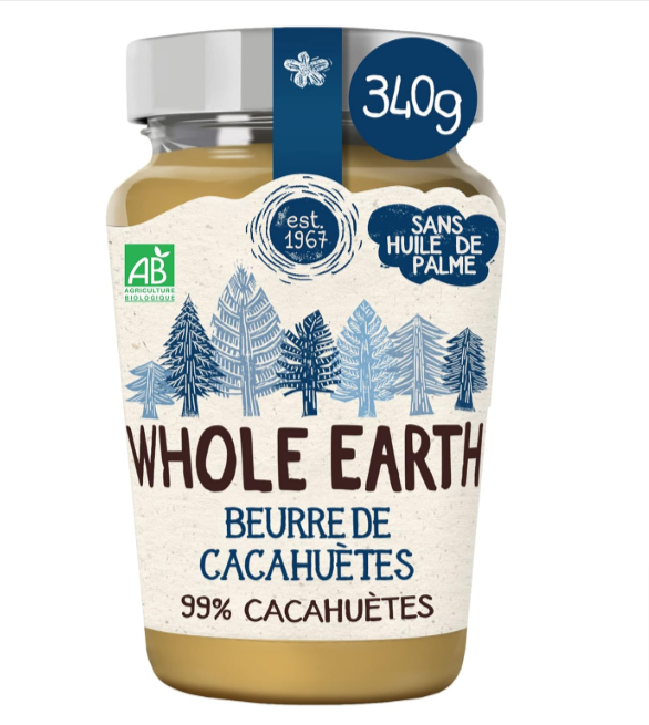 Beurre de Cacahuètes Whole Earth Crémeux Bio – 340 g à 3,76€ au lieu de 4,95€ sur Amazon.png