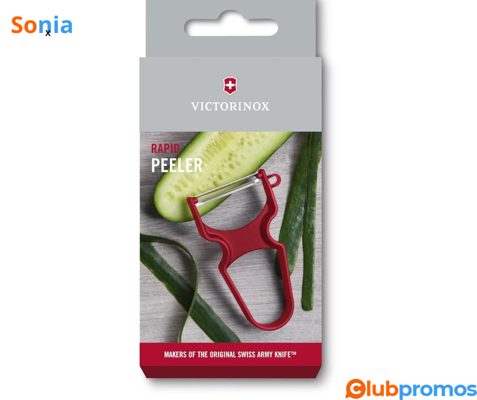 Bon Plan Éplucheur Universel Victorinox, Rapid Peeler Swiss Made Rouge 110 mm à 4,90€ sur Amazon.png