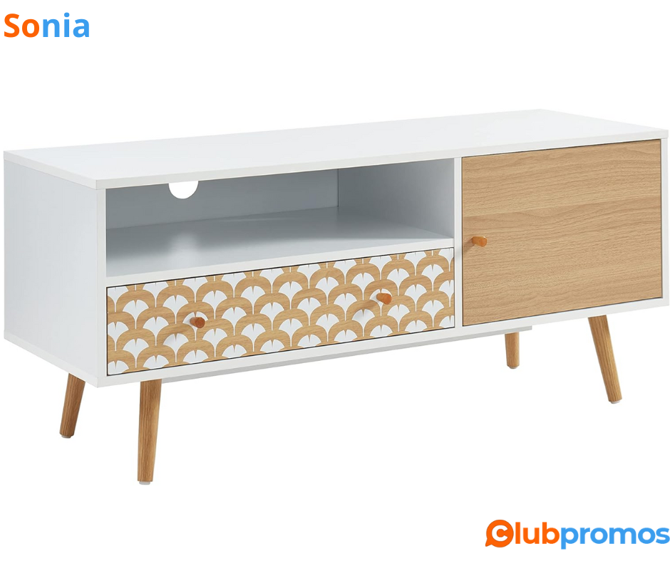 Bon plan Amazon BAÏTA Meuble TV Utah style scandinave - 49€ au lieu de 119,90€ sur Amazon.png