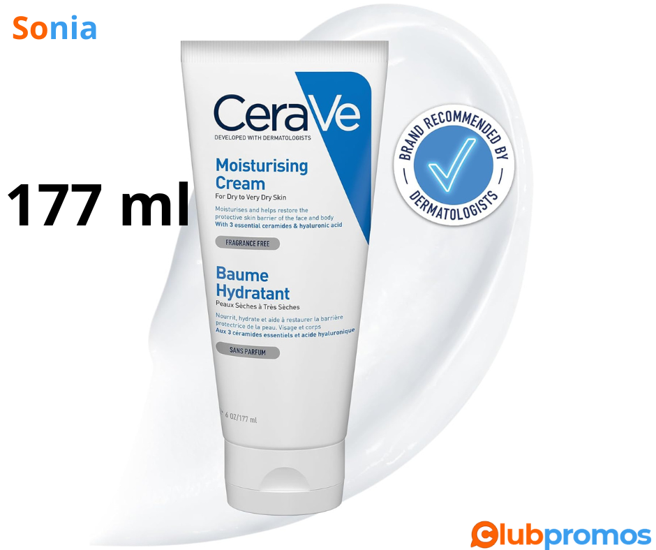 Bon plan amazon Baume Hydratant CeraVe 177ml Crème Hydratante 48h Corps, Visage, Mains à l'Aci...png