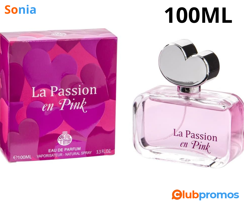 Bon plan amazon Bon Plan Eau de Parfum pour Femme La Passion en Pink de Real Time 100 ml à 5,9...png