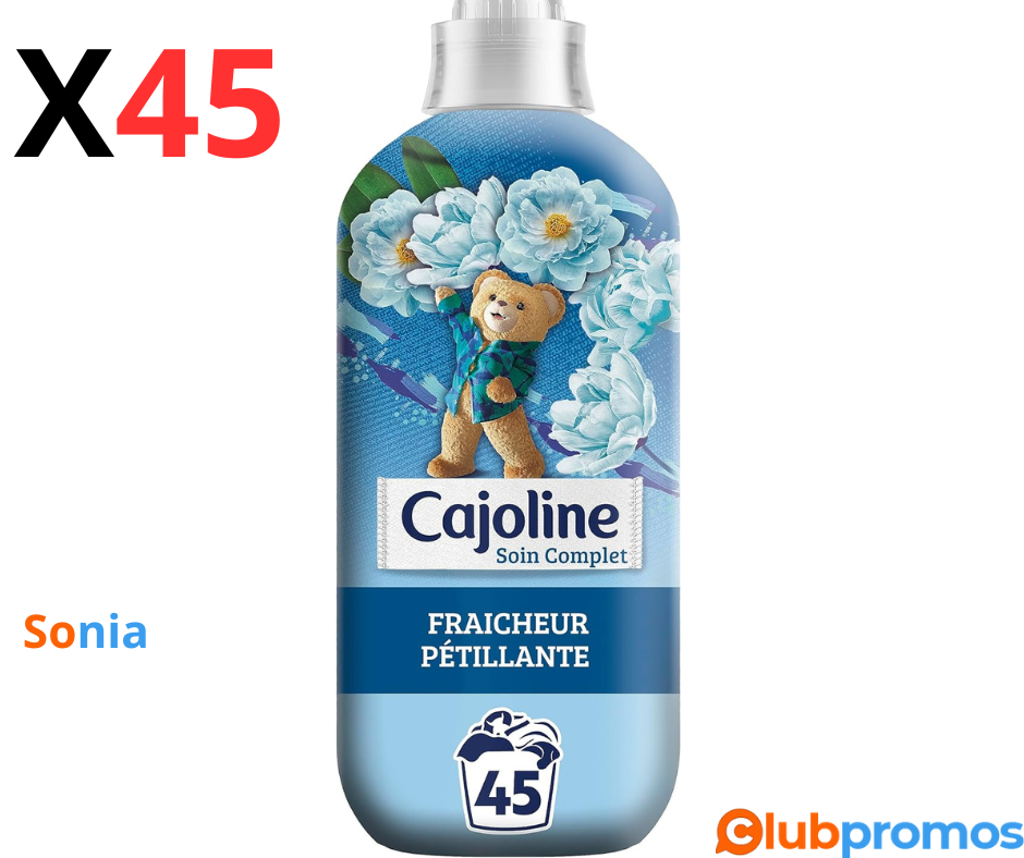 Bon Plan Amazon Cajoline Adoucissant Soin Complet Fraîcheur Pétillante 45 Lavages.png