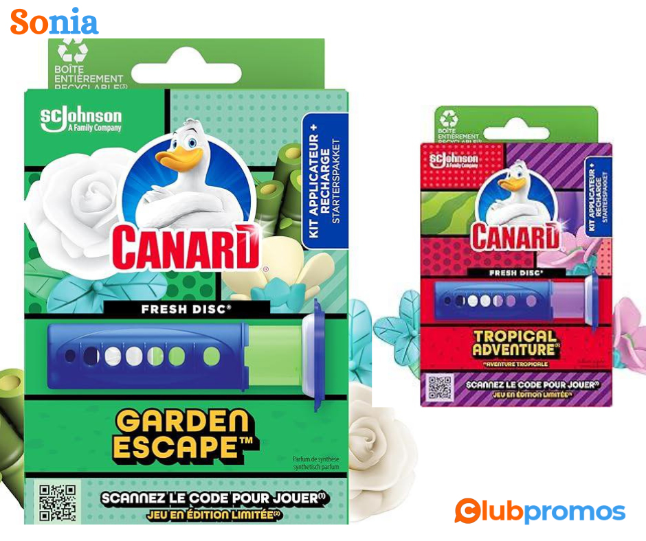 bon plan amazon Canard WC Fresh Disc Edition Limitée Garden Escape - ou Tropical Adventure, Bl...png