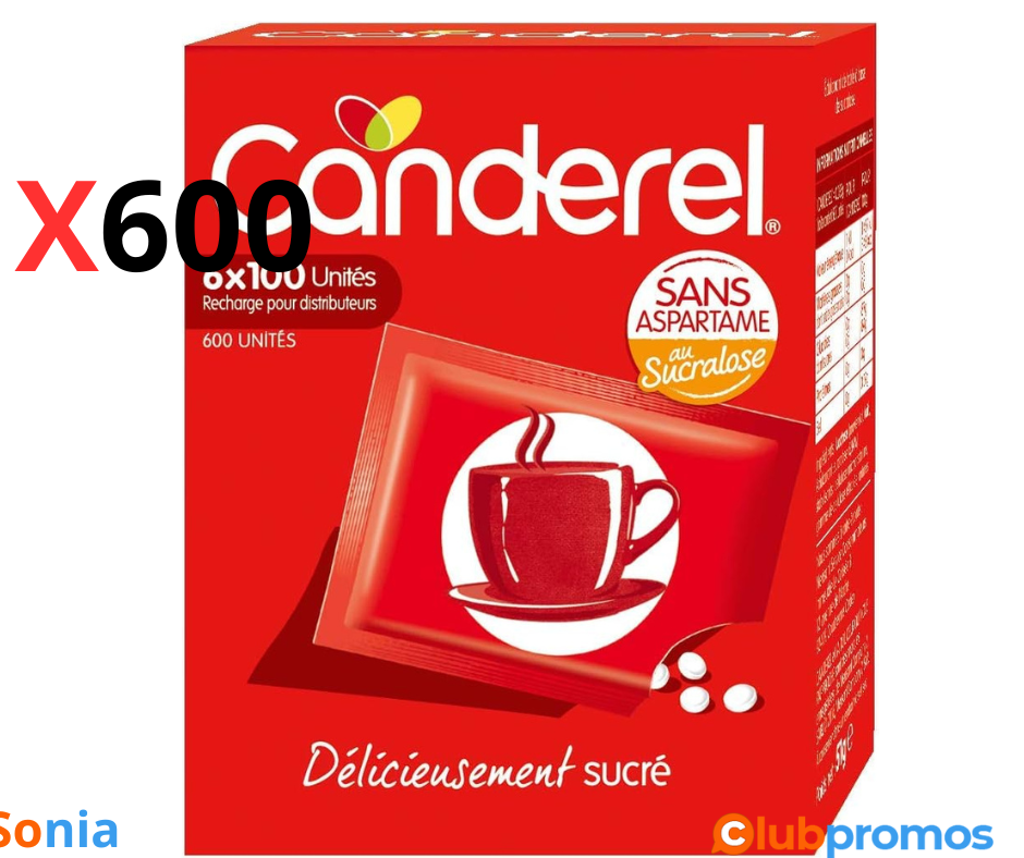 Bon plan Amazon Canderel - Sucralose - Comprimés Recharge Distributeur - Faible teneur en calo...png