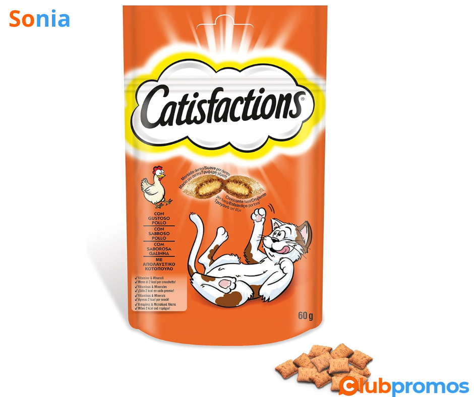 Bon Plan Amazon Catisfaction Friandises au Poulet pour Chat et Chaton - Le Paquet de 60g à 1,1...png