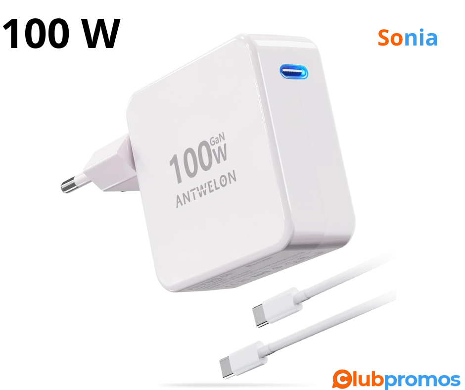 Bon Plan Amazon Chargeur 100W USB C ANTWELON GANsCartes de créditCD Amazon Basics.png