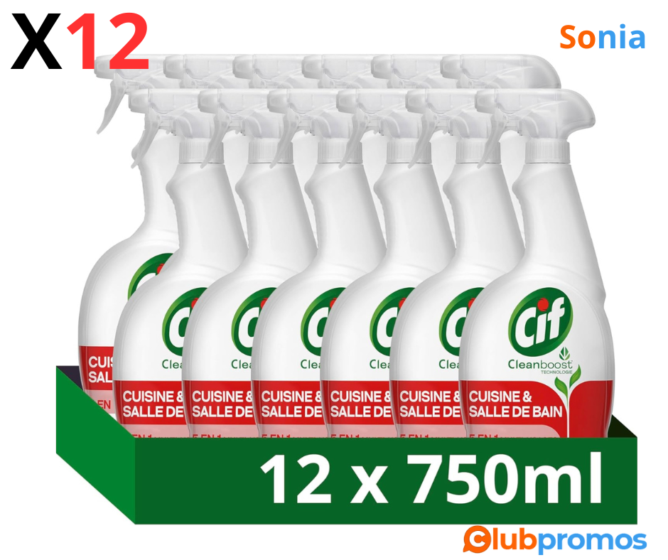 Bon Plan Amazon Cif Spray Nettoyant Multi-Usages 5-en-1 Cuisine et Salle de Bain Ecolabel, Lot...png