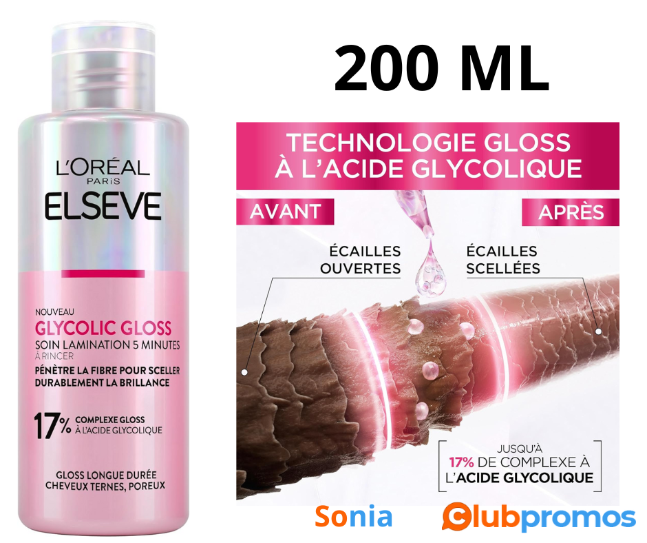 Bon Plan Amazon CL'Oréal Paris - Soin Lamination 5 minutes - Masque Capillaire pour Cheveux Te...png