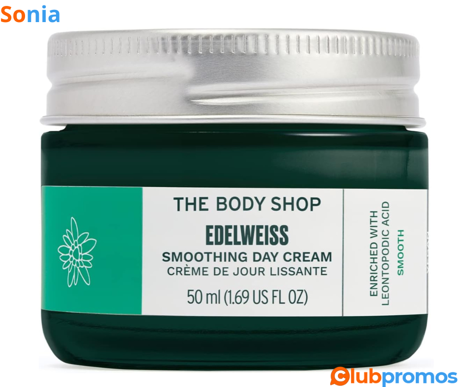 Bon plan amazon Crème Lissante The Body Shop EDELWEISS Smoothing Day Cream 50 ml.png