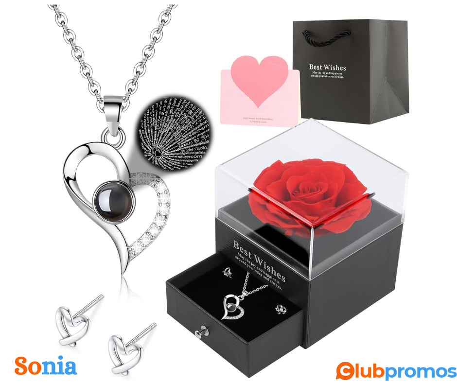 bon plan amazon Découvrez le Coffret Rose Éternelle avec Collier et Boucles d'Oreilles.png