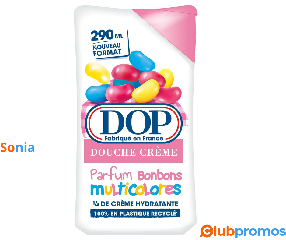 Bon plan amazon Dop Douche Douceur d'Enfance Bonbons Multicolors 290ml 2,06€ sur Amazon .png