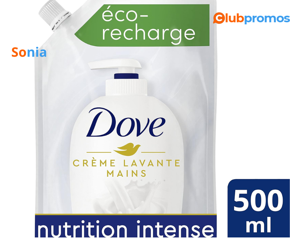 Bon plan amazon DOVE Savon Liquide Mains Original Soin des Mains Recharge 500ml .png