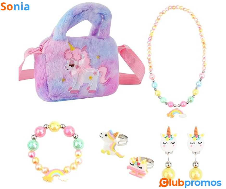 Bon plan Amazon Ensemble Licorne, sac + bijoux à 6,99€ au lieu de 12,99€ sur Amazon.png