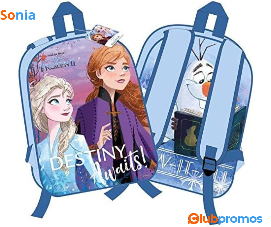 Bon Plan Amazon ew Mixte À Personnages Sac dos enfant pour fille La Reine des Neiges Bleu bril...png