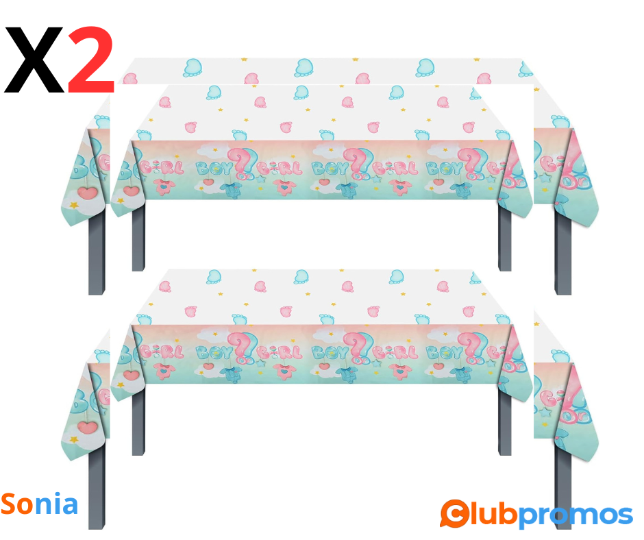 Bon Plan Amazon Falafoty Gender Reveal Nappe de Fête, 2PCS Rose Bleu Boy Or Girl Nappe Jetable...png