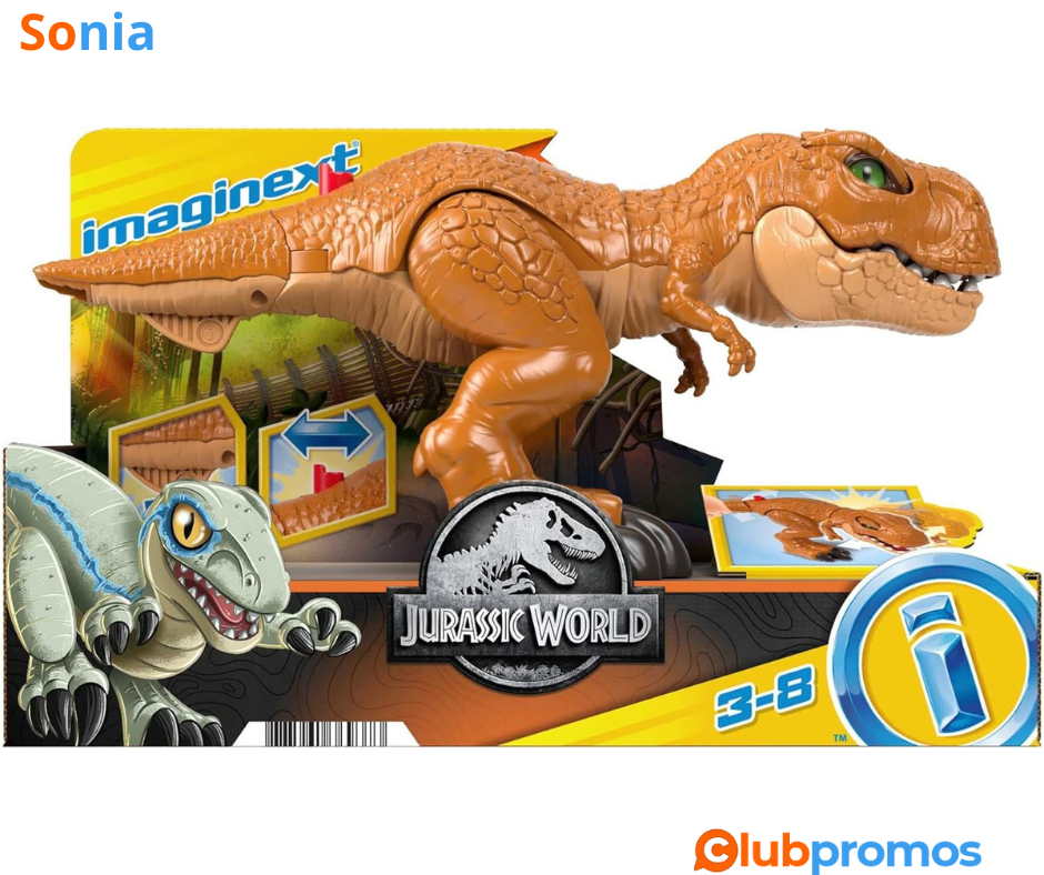 Bon Plan Amazon Fisher Price Imaginext Figurine T-Rex Saccageur, Bouton pour faire bouger le d...png