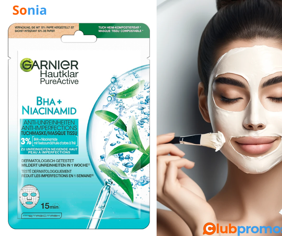 Bon plan Amazon GARNIER Skin Active - Masque Tissu Anti-Imperfections - Réduit Pores, Sébum & ...png