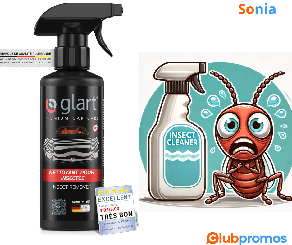 Bon plan Amazon Glart 45IE Nettoyant anti-insectes 500 ml, 7,50€ au lieu de 15,80€ - Amazon.png