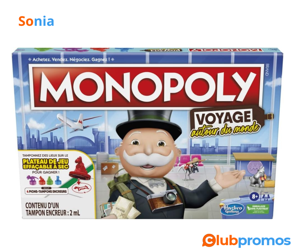 Bon Plan Amazon Hasbro Gaming Monopoly Voyage Autour du Monde - Jeu de société pour Famille et...png