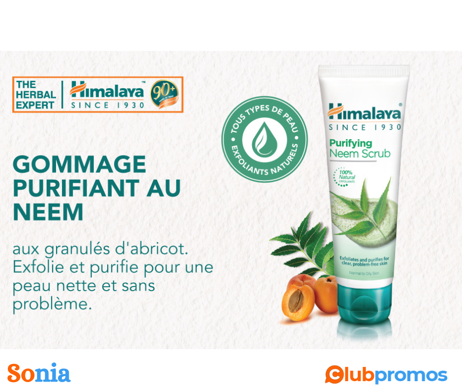 bon plan amazon Himalaya Purifying Neem Scrub aide à combattre les boutons, à prévenir les mar...png