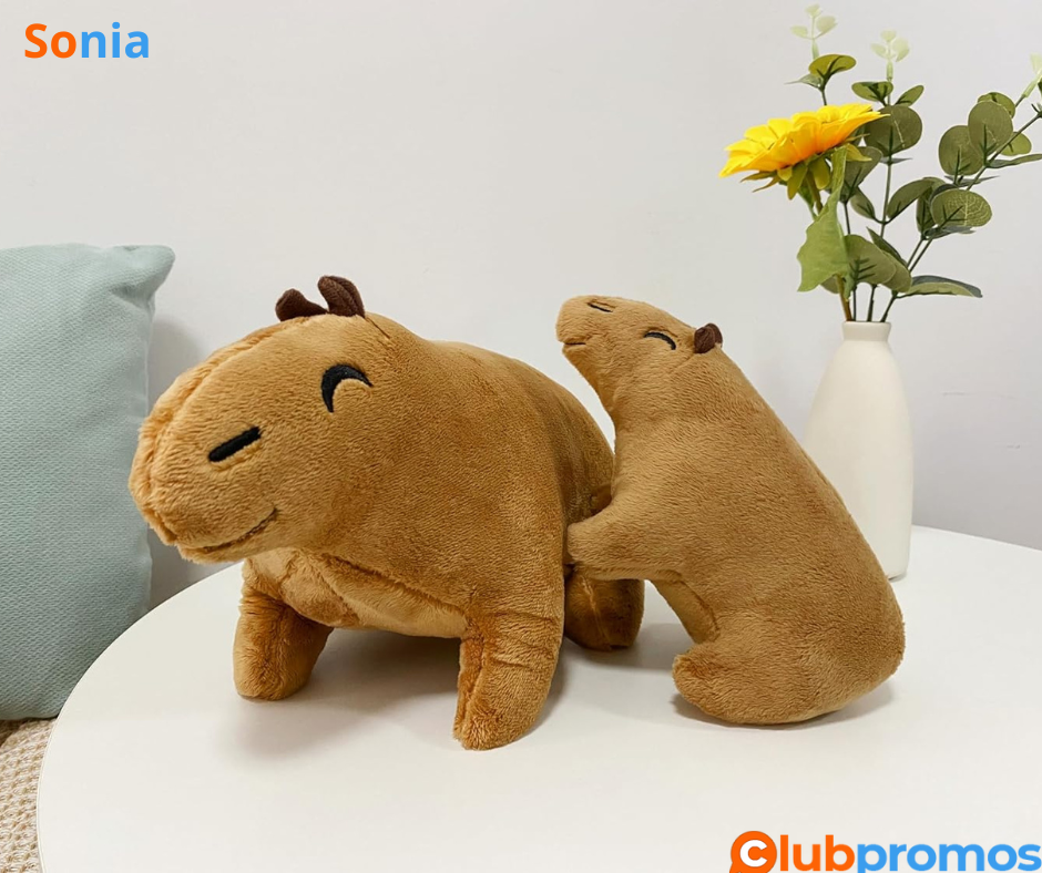 Bon Plan Amazon J SPIRTUDE 11.8 Capybara Stuffed Animal, 2Pcs Capybara Plush, Cute Plushies De...png