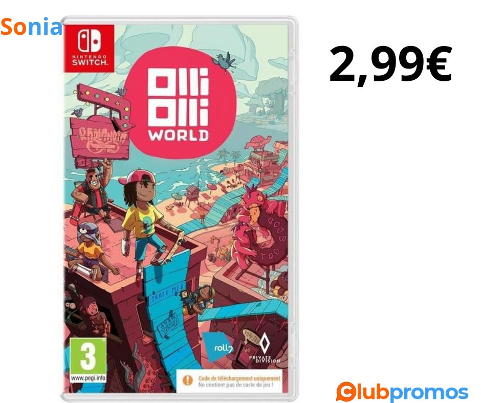 Bon Plan Amazon Jeu pour Nintendo Switch OlliOlli World - Nintendo Switch (Code in a box) à 2,...png