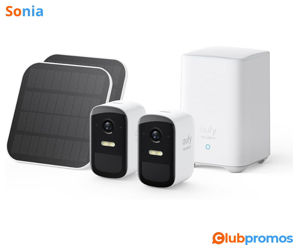 Bon Plan Amazon Kit de 2 eufyCam 2C eufy Security + 2 panneaux solaires + Homebase 2 à 127,99€...png