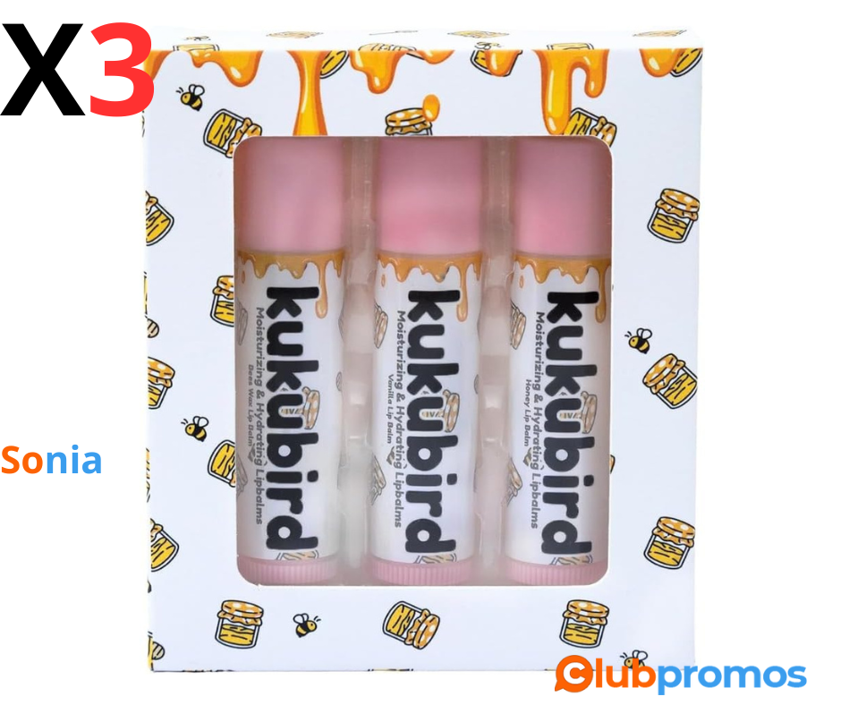 Bon Plan Amazon Kukubird Moisturising 3pc Set Lip Balms (Honey).png