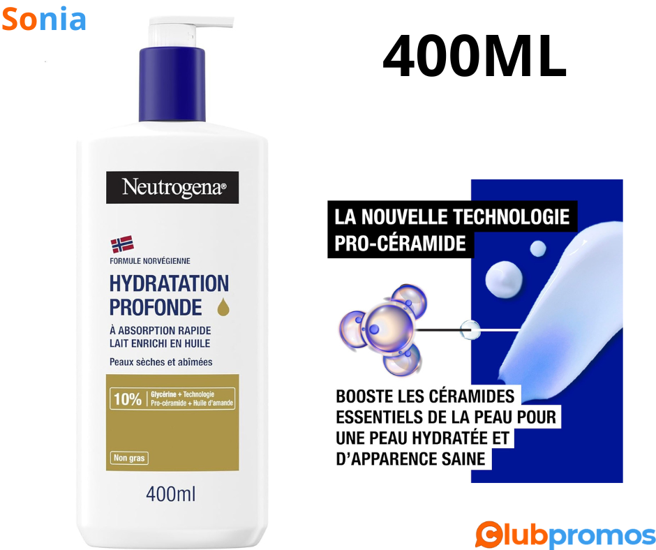 Bon plan Amazon Lait Corps Neutrogena Formule Norvégienne Hydratation Profonde à 6,74€ sur Ama...png