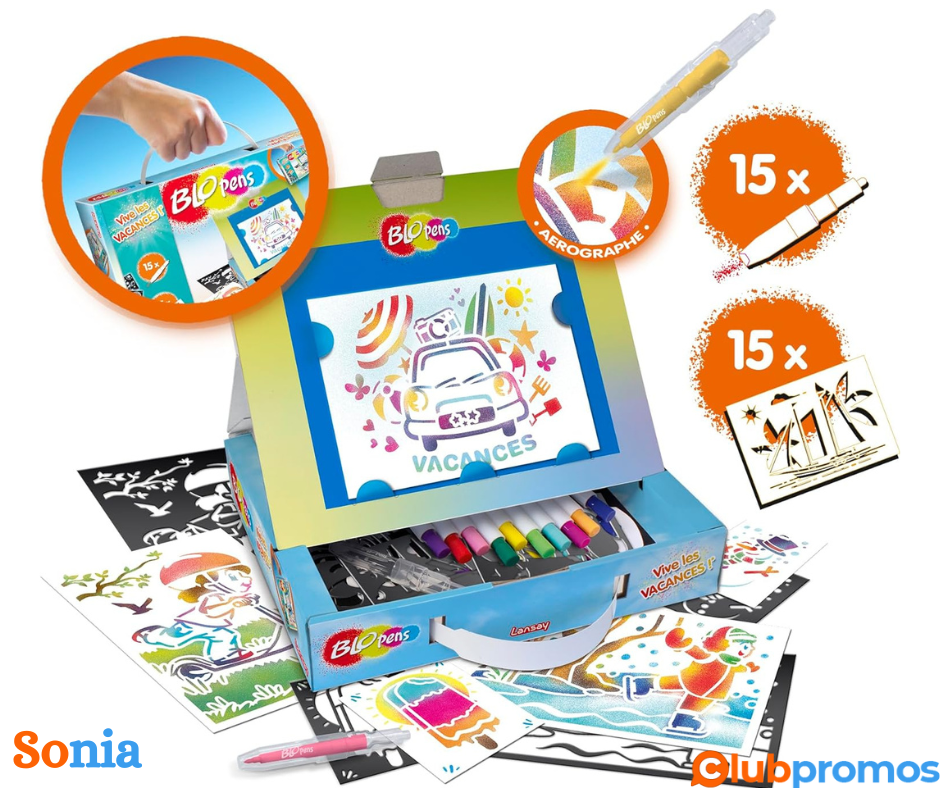 bon plan amazon Lansay Blopens - Valisette Promo - Vive Les Vacances ! - Dessins et Coloriages...png