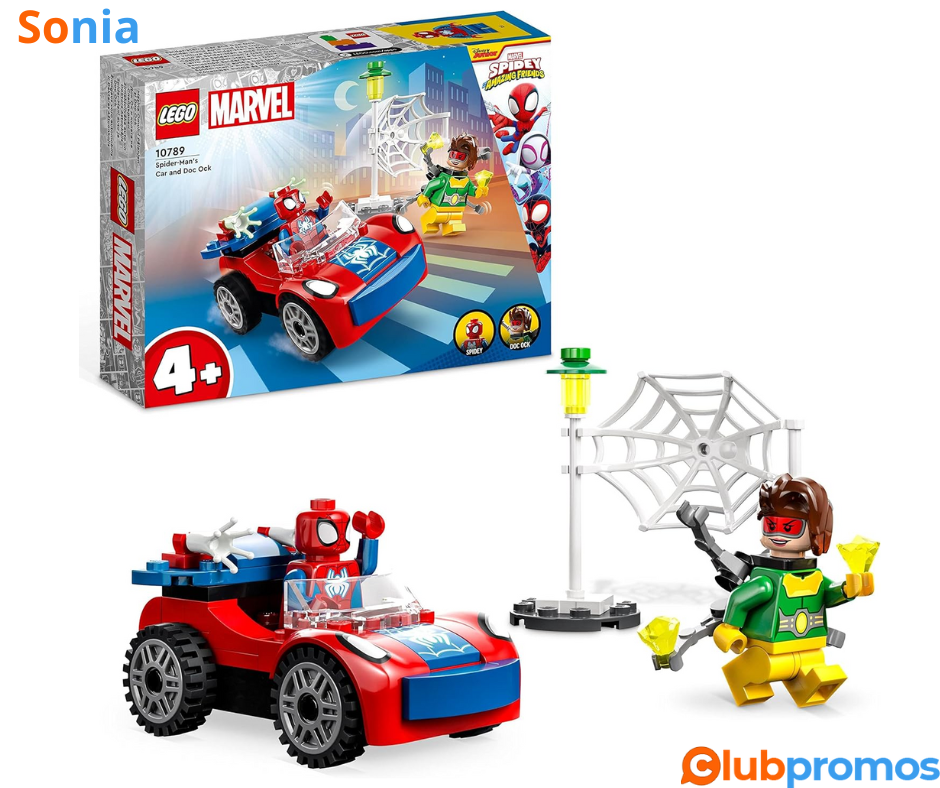 Bon Plan Amazon LEGO 10789 Marvel La Voiture de Spider-Man et Docteur Octopus.png