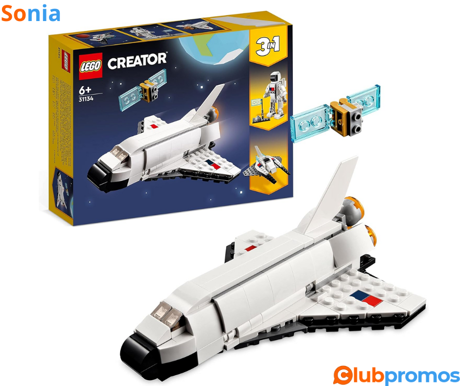 Bon plan Amazon LEGO Creator 3-en-1 La Navette Spatiale 31134 à 6,37€ au lieu de 9,99€ sur Ama...png