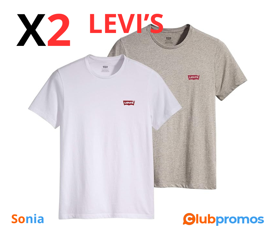 Bon plan Amazon Levi's 2-Pack Crewneck Graphic Tee T-Shirt (Lot de 2) Homme .png
