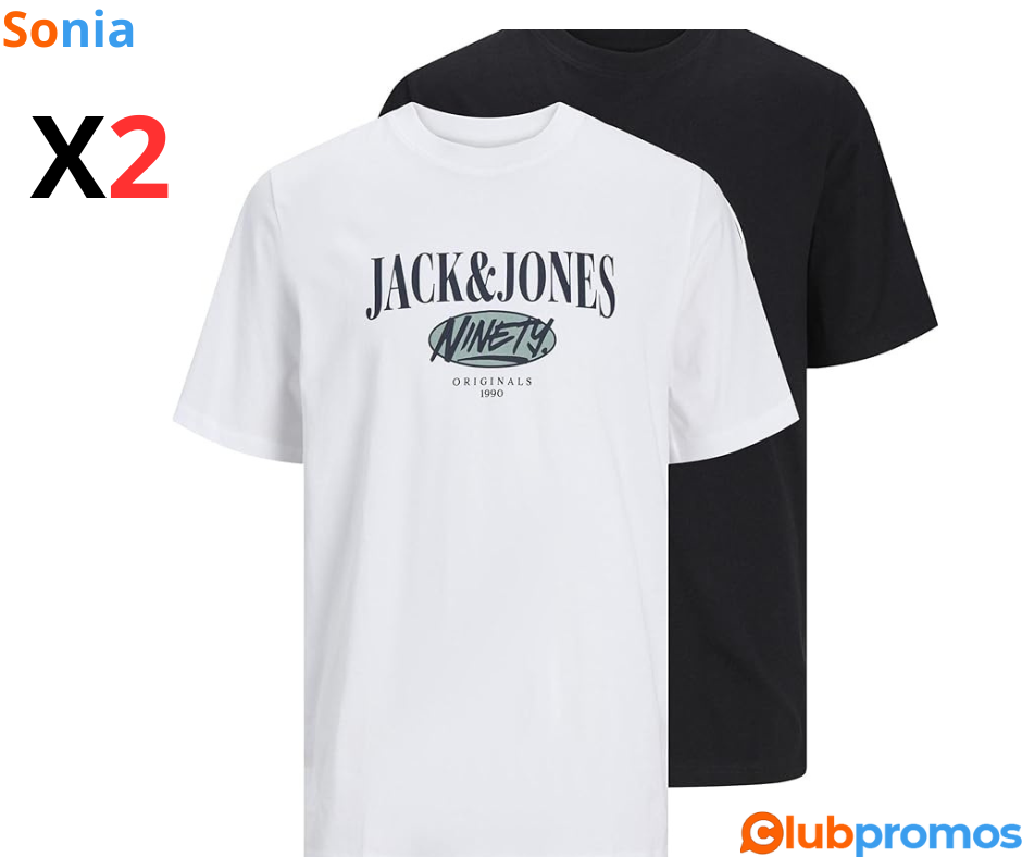 Bon plan Amazon Lot de 2 t-shirts Jack & Jones 100_ coton à 14,99€ sur Amazon.png