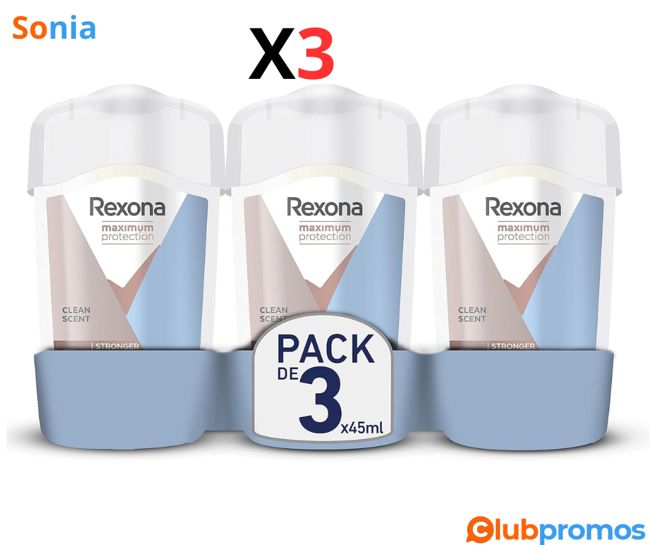 Bon plan amazon Lot de 3 Déodorants REXONA Femme Clean Scent - 11,65€ sur Amazon.png