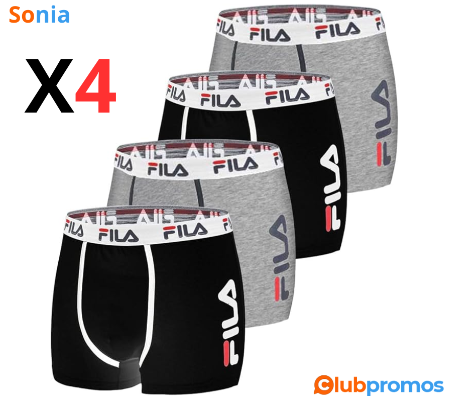 Bon Plan Amazon Lot de 4 Caleçon Boxeur Fila Homme (S a XL).png