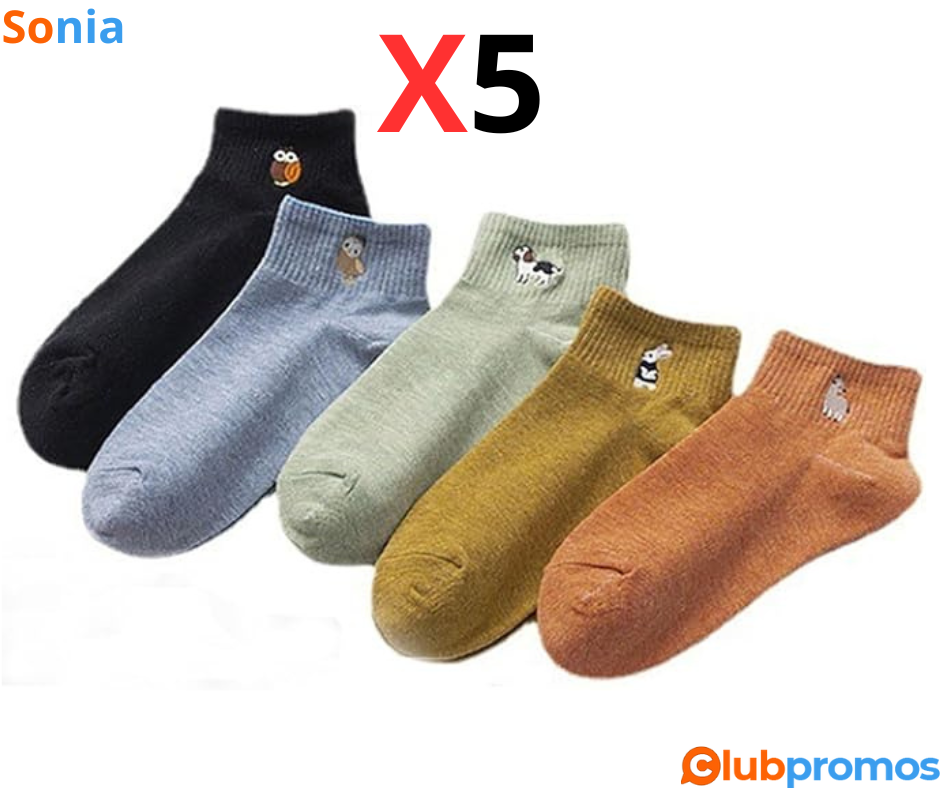 Bon plan Amazon Lot de 5 paires de chaussettes pour femmes à 4,99€ sur Amazon.png